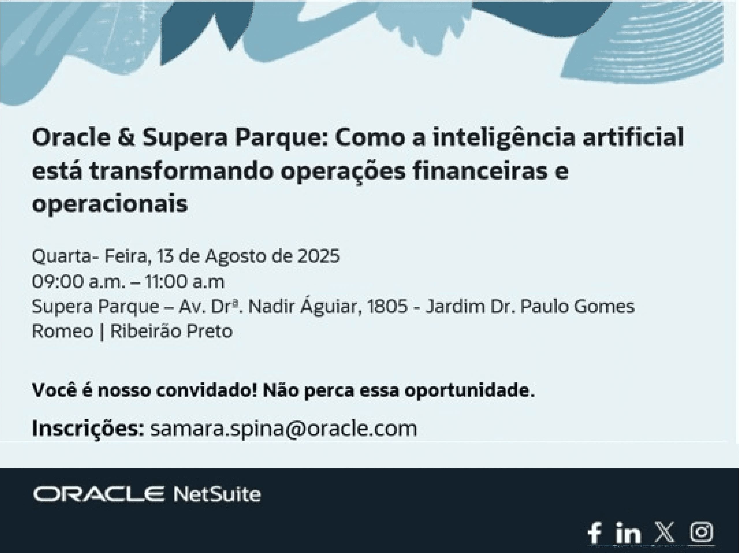 Banner Website - Oracle + SUPERA Parque